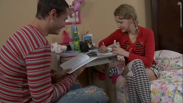 Blonde gets Anally Dicked by her Classmate