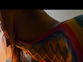 Hard Anal Masturbation with a Big Dildo and Creampie