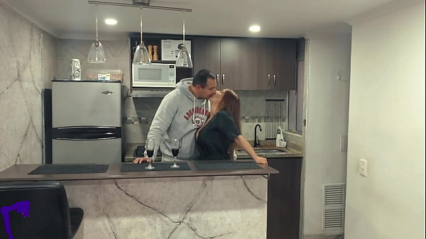 Latina milf wife surprises me in lingerie with a hot blowjob and delicious creampie while I enjoy her tits