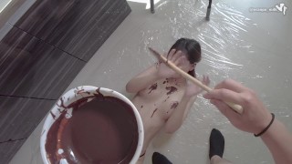 ドS彼氏に全身チョコまみれにされちゃった♡生チョコ大量挿入…ハッピーバレンタインっ！！（日本人素人）