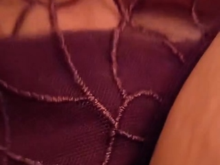 Rubbing myself under my panties, listen to the splashing