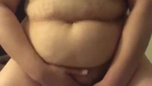 Curvy amateur MILF fucks vibrator after creampie