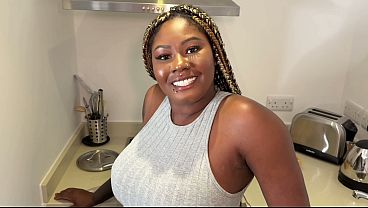 POV Ebony Xeinna Rose Fucked in Kitchen by MrRizzPOV – Black on Black Sex